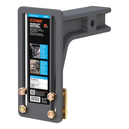 Curt SecureLatch Adjustable Pintle Mount (2-1/2" Shank, 20,000 lbs.) 48016